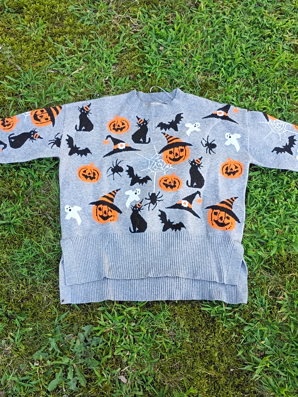 Falls Creek Women's Size Medium Halloween Pumpkin Jack o Lantern Sweater
